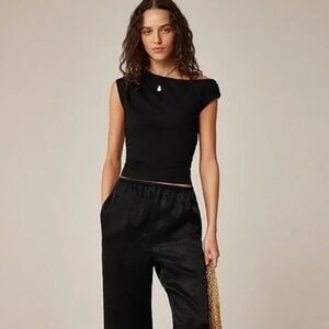 J. Crew stretch cotton blend off shoulder top NWT